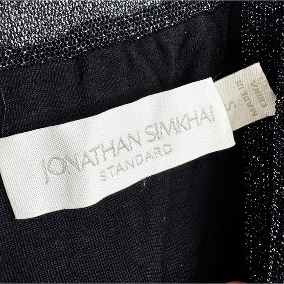 JONATHAN SIMKHAI STANDARD Alyssa Shimmer Tulle Dress NEW Size S Black Metallic - Picture 12 of 16